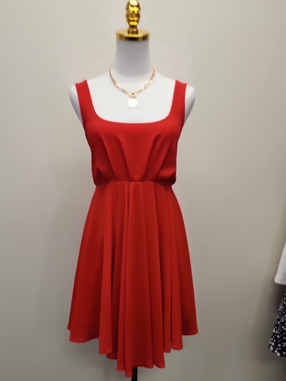 Lulus Orange Fit & Flare Dress Size Small